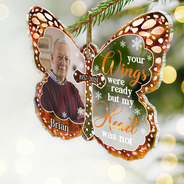 Custom Photo I Am Always With You Memorial - Personalized Custom Shaped Acrylic Ornament