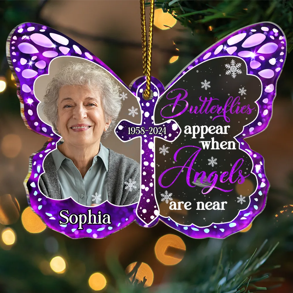 Custom Photo I Am Always With You Memorial - Personalized Custom Shaped Acrylic Ornament