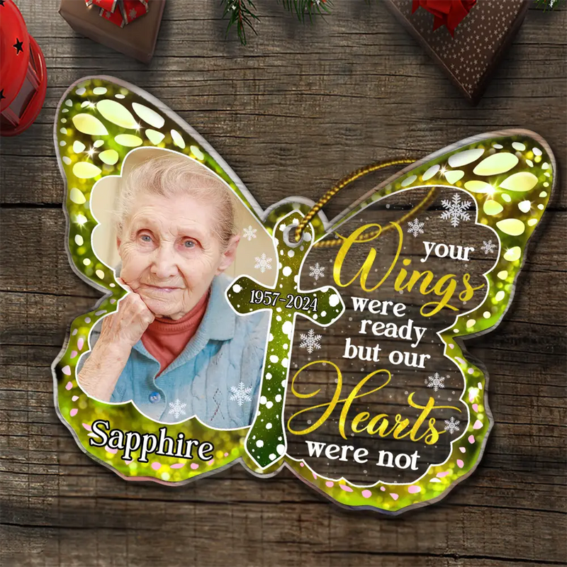 Custom Photo I Am Always With You Memorial - Personalized Custom Shaped Acrylic Ornament