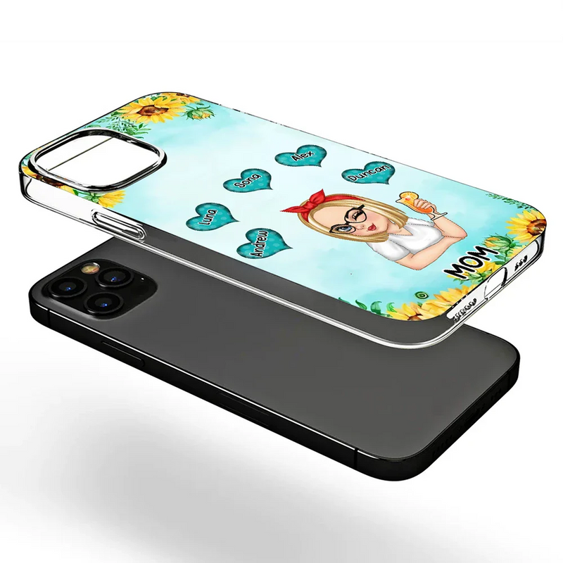 Grandma Mom Sweet Heart - Personalized Clear Phone Case