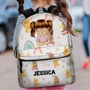 Cute Vehicle Background - Personalized Canvas Backpack