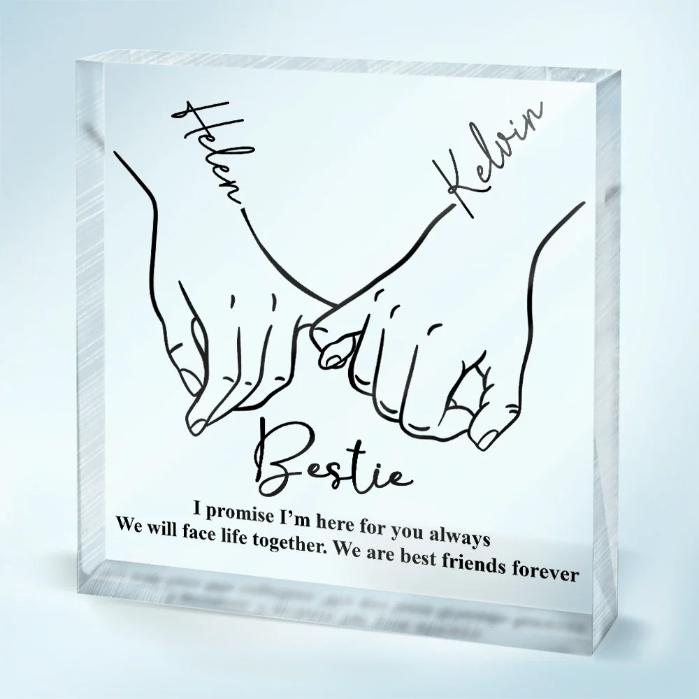 Besties Sister Solve All Of Your Problem - Personalized Square Shaped Acrylic Plaque