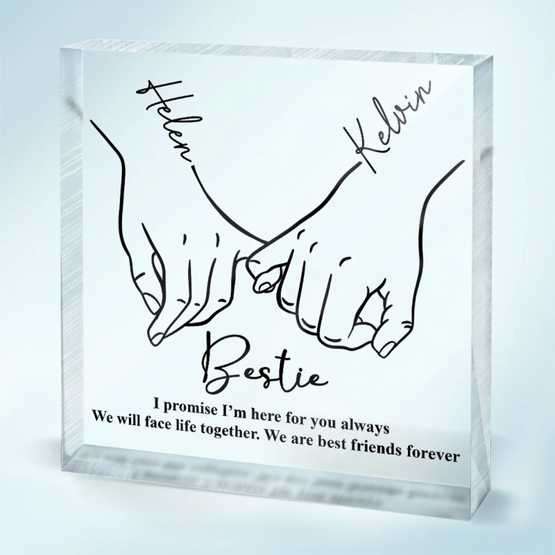 Besties Sister Solve All Of Your Problem - Personalized Square Shaped Acrylic Plaque