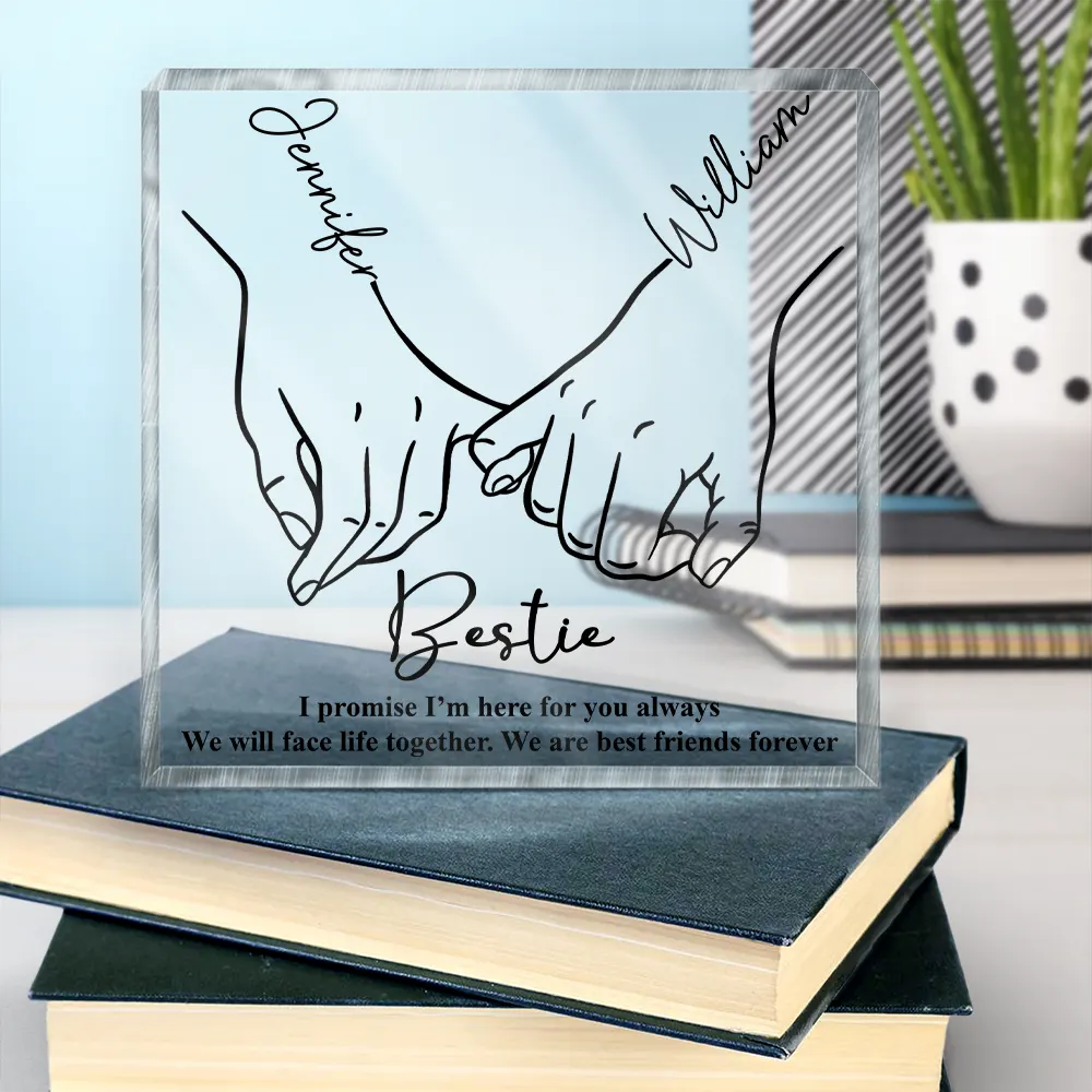Besties Sister Solve All Of Your Problem - Personalized Square Shaped Acrylic Plaque