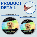 Custom Photo I Crossed The Rainbow Bridge Memorial - Personalized Circle Glass Ornament