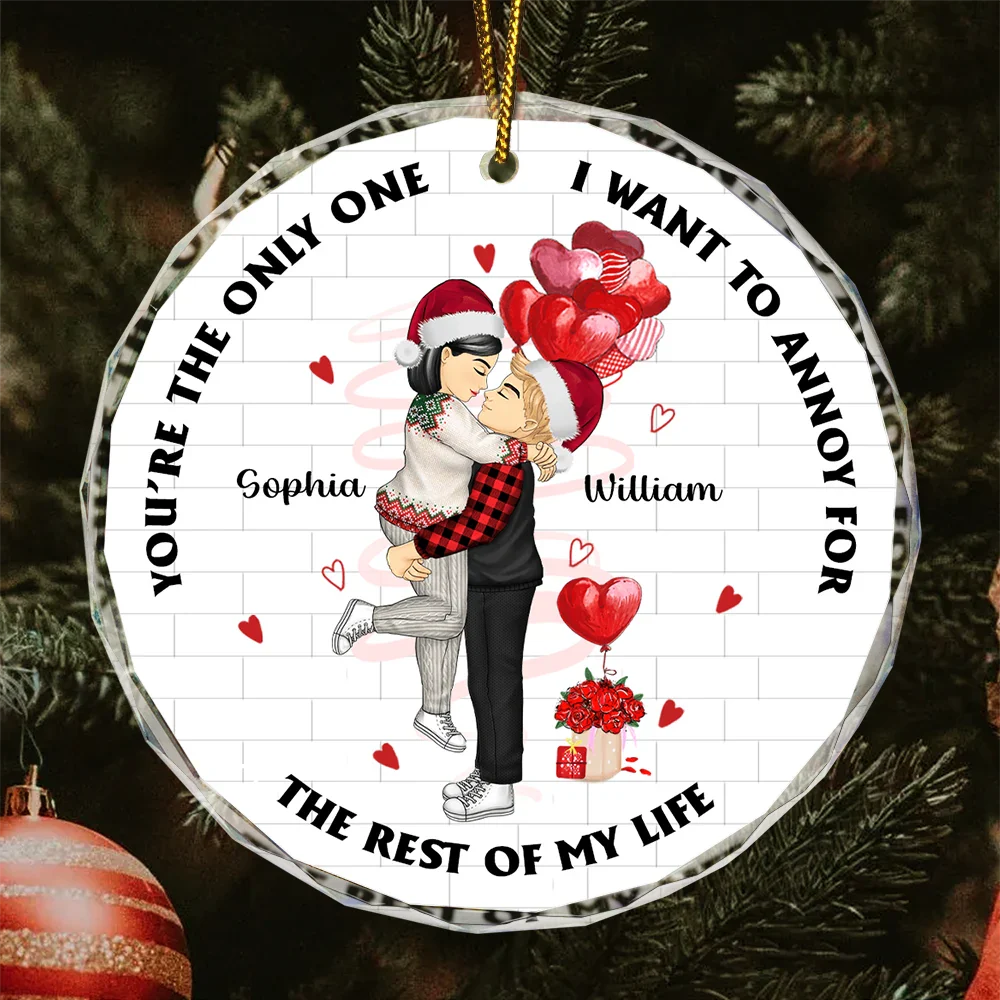 Annoying For The Rest Of My Life Couples - Personalized Circle Glass Ornament