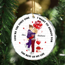 Couples ennuyeux pour le reste de ma vie - Ornement en verre rond personnalisé 