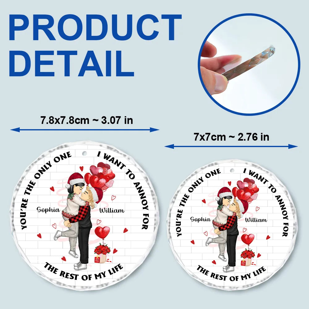 Couples ennuyeux pour le reste de ma vie - Ornement en verre rond personnalisé 