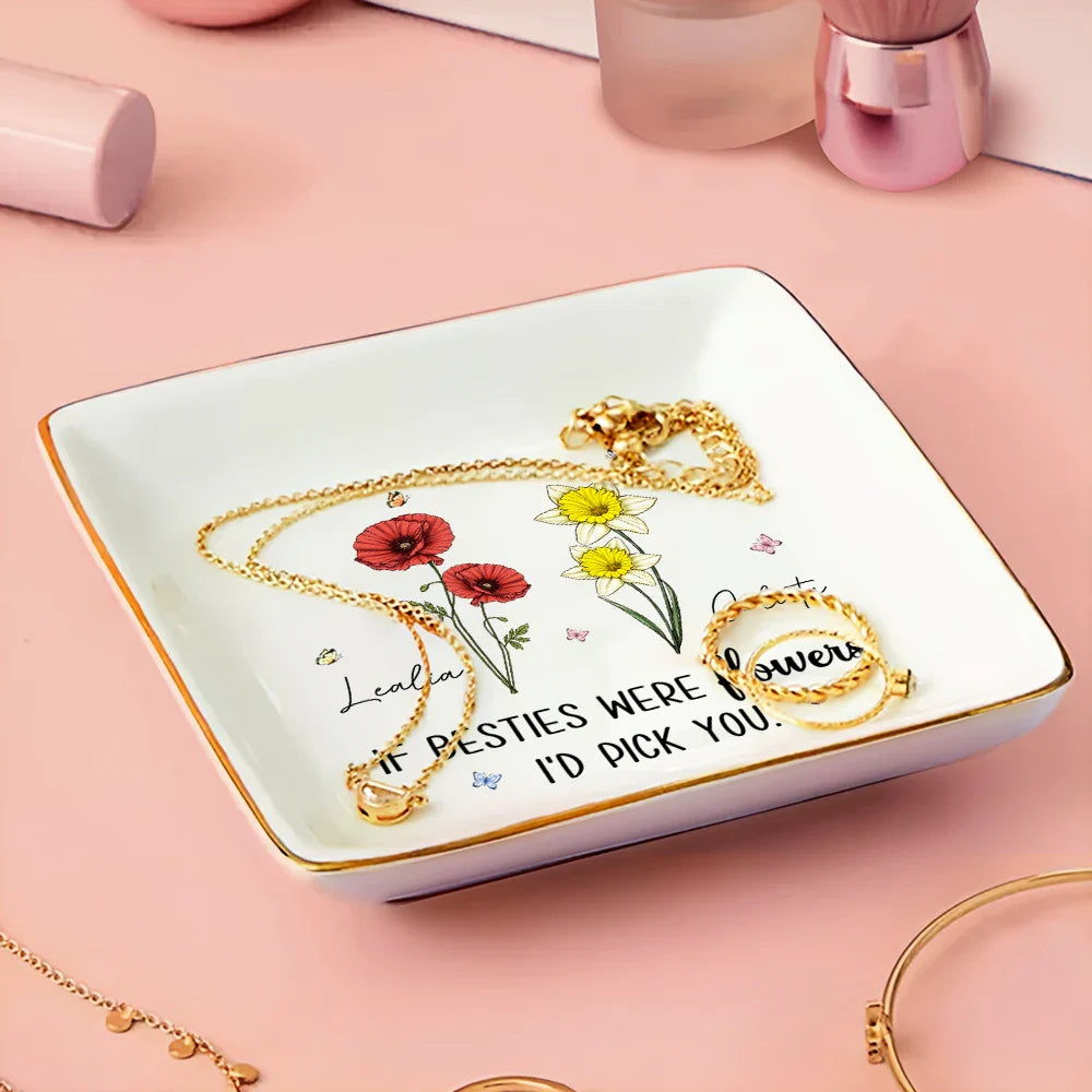 Les meilleures amies étaient des fleurs, je te choisirais - Porte-bagues personnalisé 