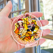 Friends For Life - Personalized Circle Glass Ornament