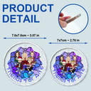 Friends For Life - Personalized Circle Glass Ornament