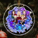Friends For Life - Personalized Circle Glass Ornament