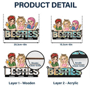 Besties Forever - Personalized Window Hanging Suncatcher Ornament