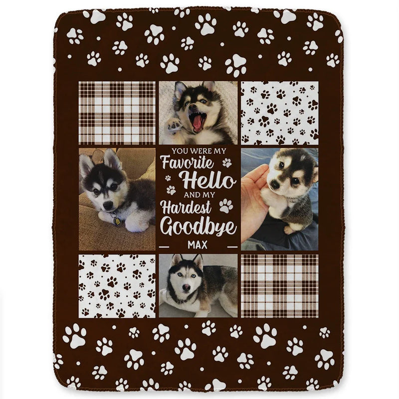 Custom Photo Memorial You Were My Favorite Pet Lover - Personalized Fleece Blanket, Sherpa Blanket