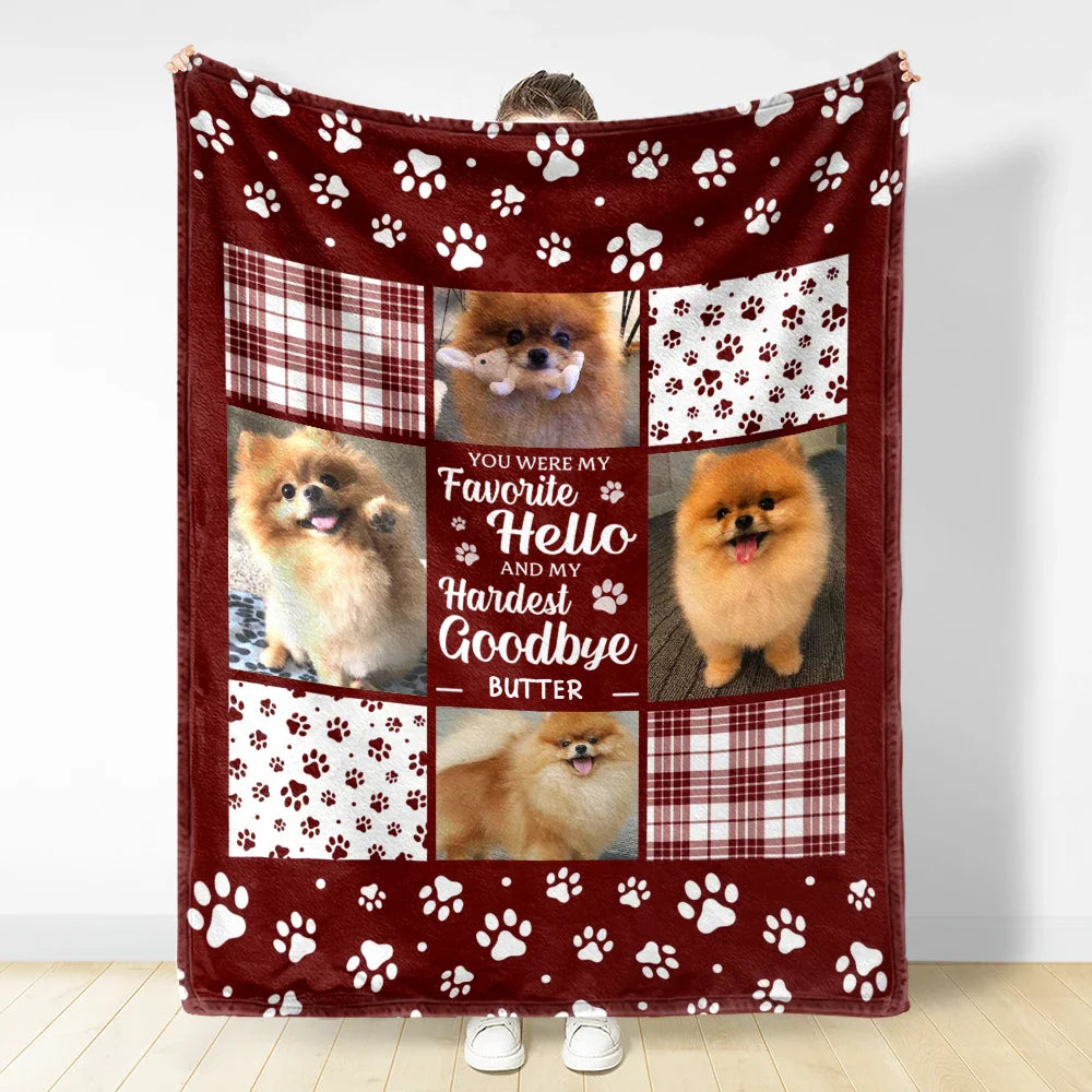 Custom Photo Memorial You Were My Favorite Pet Lover - Personalized Fleece Blanket, Sherpa Blanket