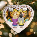 God Has You In His Arms Memorial Christmas - Personalized Suncatcher Ornament