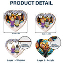 God Has You In His Arms Memorial Christmas - Personalized Suncatcher Ornament