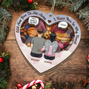 God Has You In His Arms Memorial Christmas - Personalized Suncatcher Ornament