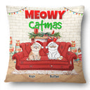 Meowy Catmas Christmas - Personalized Pillow