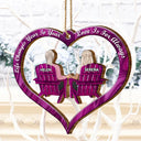 Gift For Couples - Loves Is For Always Couples Christmas - Personalized Wooden Cutout Ornament