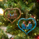 Gift For Couples - Loves Is For Always Couples Christmas - Personalized Wooden Cutout Ornament