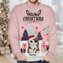 Cat Lovers - Meowy Catmas Cute Cats With Big Eyes - Personalized Unisex Ugly Sweater