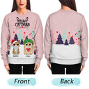 Cat Lovers - Meowy Catmas Cute Cats With Big Eyes - Personalized Unisex Ugly Sweater