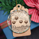 Grandchildren Make Life More Grand - Personalized Circle Glass Ornament
