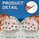 Grandchildren Make Life More Grand - Personalized Circle Glass Ornament