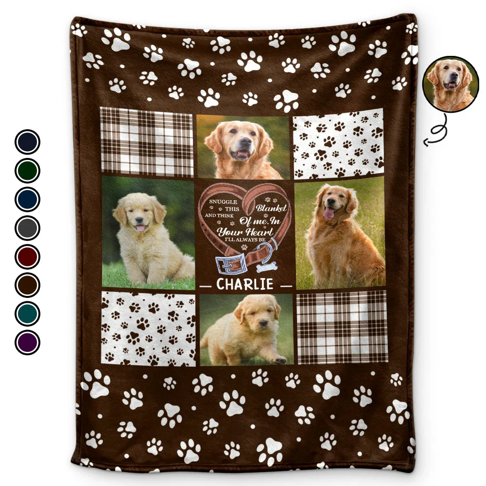 Pet Lovers - Custom Photo Snuggle This Blanket Pet Memorial - Personalized Fleece Blanket, Sherpa Blanket