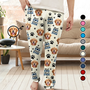 Custom Photo Best Dog Dad Dog Mom Personalized Pajama Pants Wander Prints