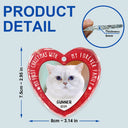 Pet Lovers - Custom Photo First Christmas Pet Lovers - Personalized Heart Shaped Glass Ornament