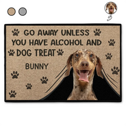 Pet Lovers, Pet Mom, Pet Dad - Custom Photo Go Away Unless You Have Dog Lovers - Personalized Doormat