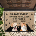 Pet Lovers, Pet Mom, Pet Dad - Custom Photo Go Away Unless You Have Dog Lovers - Personalized Doormat