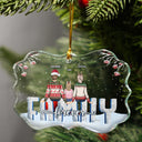 Family - Family Forever - Personalized Medallion Glass Ornament