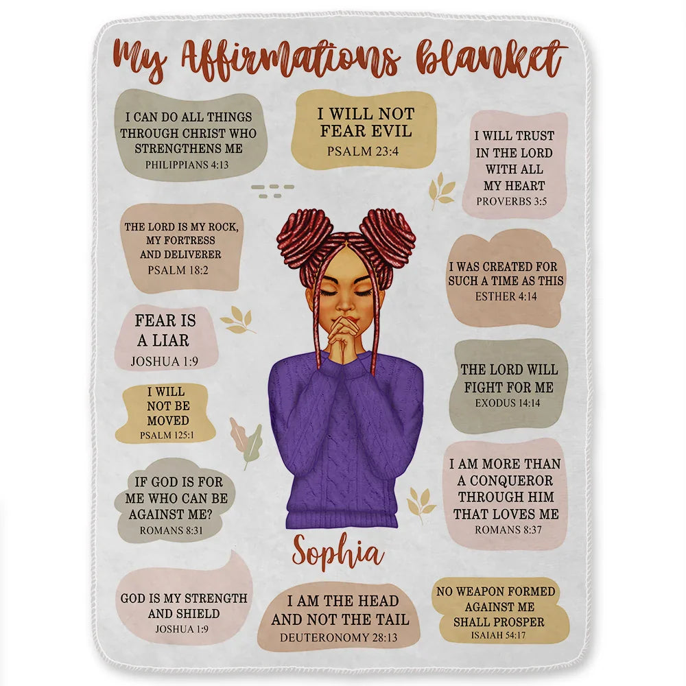 Gift For Yourself, Gift For Women - Christian My Affirmation - Personalized Fleece Blanket, Sherpa Blanket