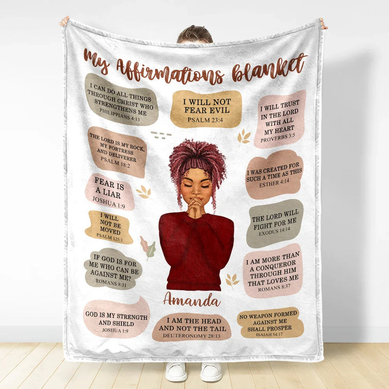 Gift For Yourself, Gift For Women - Christian My Affirmation - Personalized Fleece Blanket, Sherpa Blanket