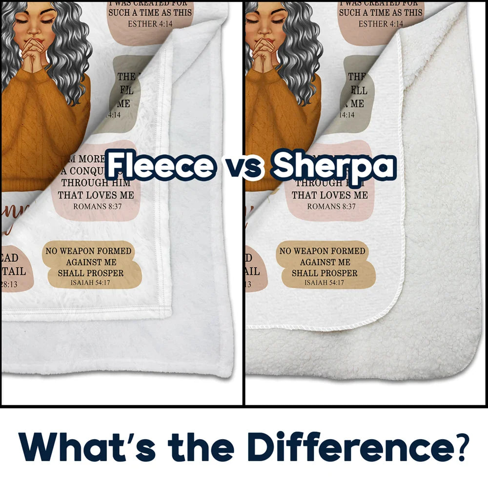 Gift For Yourself, Gift For Women - Christian My Affirmation - Personalized Fleece Blanket, Sherpa Blanket