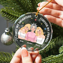 Gift For Mother, Gift For Daughter - First My Daughter Forever My Friend Mother Daughters - Personalized Circle Glass Ornament