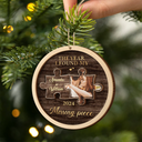 Christmas,Custom Photo,Gift For Couples,Gift For Husband,Gift For Wife,Gift For Boyfriend,Gift For Girlfriend,Happy - Custom Photo The Year I Found My Missing Piece - 2-Layered Wooden Ornament