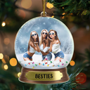 Gift For Bestie, Sisters - Custom Photo Besties Sister - Personalized Custom Shaped Acrylic Ornament