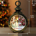 Family - Snowman Family Kids Pets - Personalized Candlelight Lantern Ornament