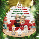 Pet Couple, Pet Lovers - This Is Us A Little Bit Loud - Personalized Custom Shaped Wooden Ornament