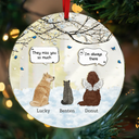 Pet Lovers, Dog Lovers, Cat Lovers - Dog Cat Memorial They Still Talk About You - Personalized Custom Shaped Mirror Ornament