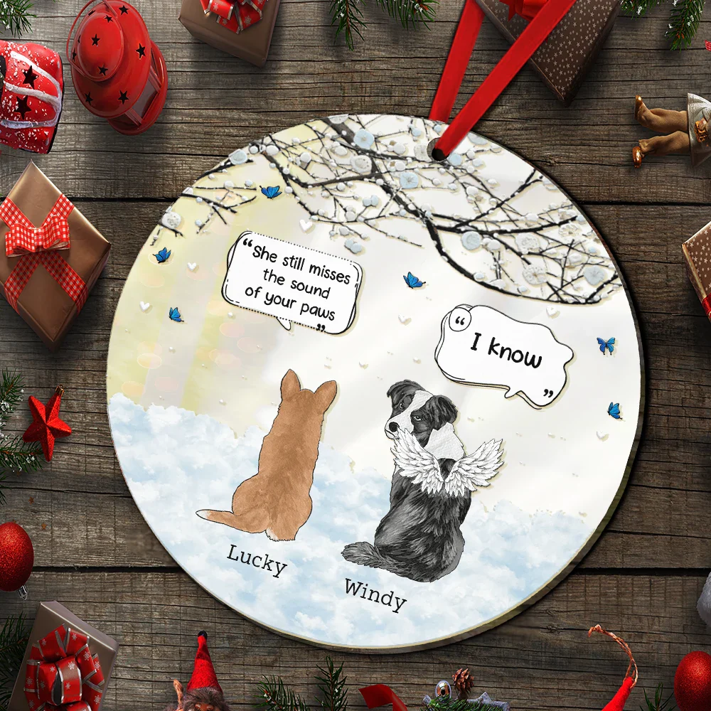 Pet Lovers, Dog Lovers, Cat Lovers - Dog Cat Memorial They Still Talk About You - Personalized Custom Shaped Mirror Ornament