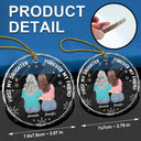 Gift For Mother, Gift For Daughter - First My Daughter Forever My Friend - Personalized Circle Glass Ornament