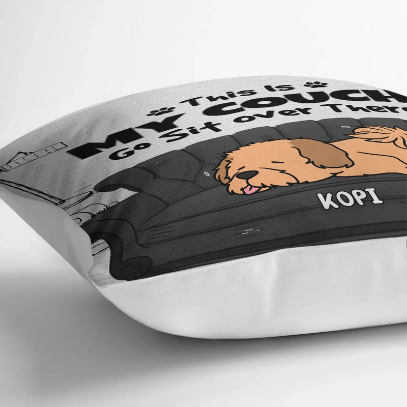 Dog Lovers - This Is Our Couch Cartoon Dog - Personalized Pillow
