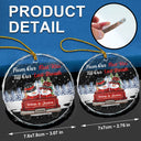 Gift For Couples,Gift For Husband,Gift For Wife,Gift For Boyfriend,Gift For Girlfriend - From Our First Kiss Till Our Last Breath - Personalized Circle Glass Ornament