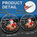 Christmas,Gift For Kids,Funny - Custom Photo My First Christmas - Personalized Circle Glass Ornament