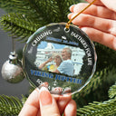 Cruising - Custom Photo Shipmate For Life Cruising - Personalized Circle Glass Ornament
